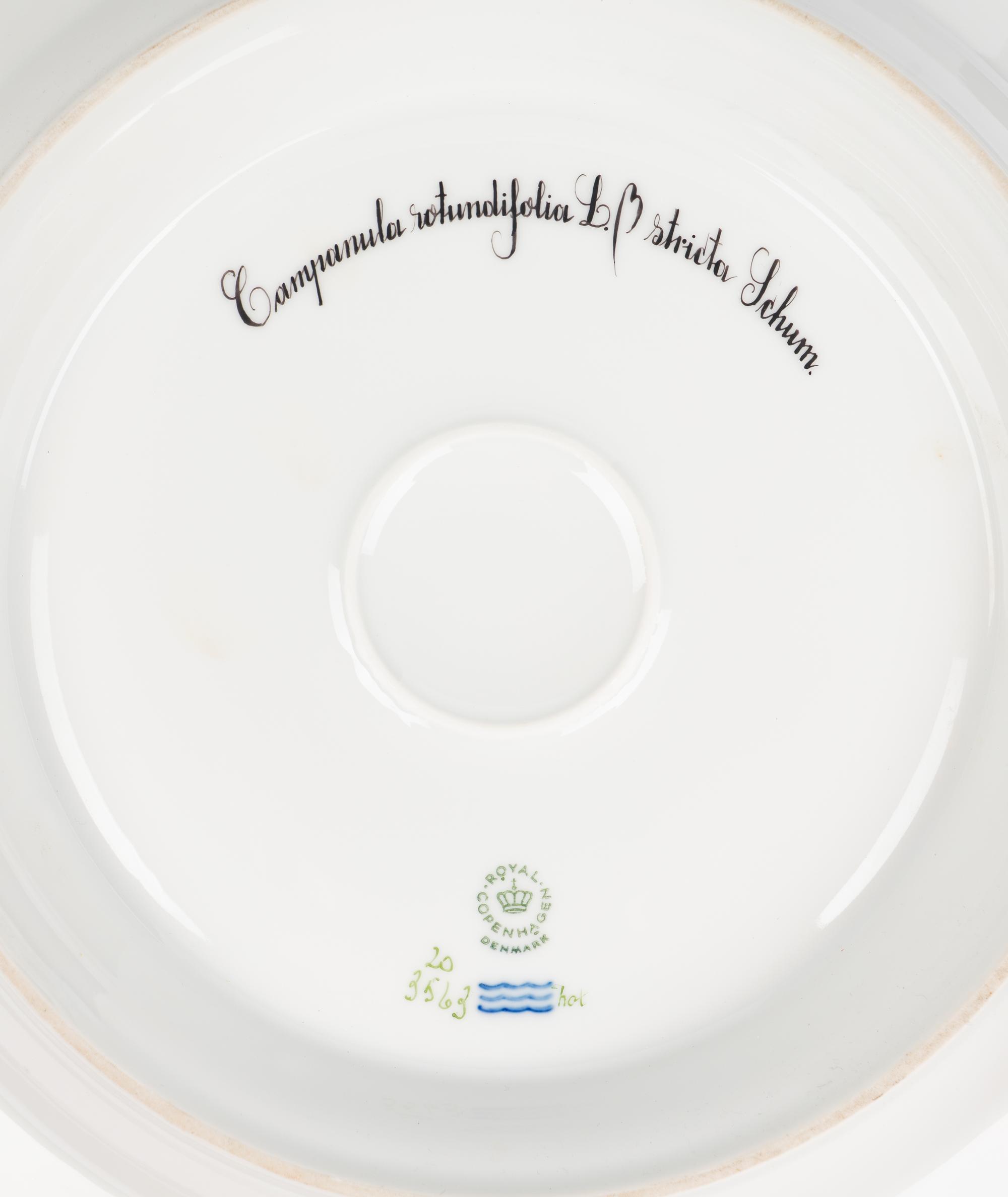 A Royal Copenhagen Flora Danica Porcelain Circular Covered Tureen and Stand