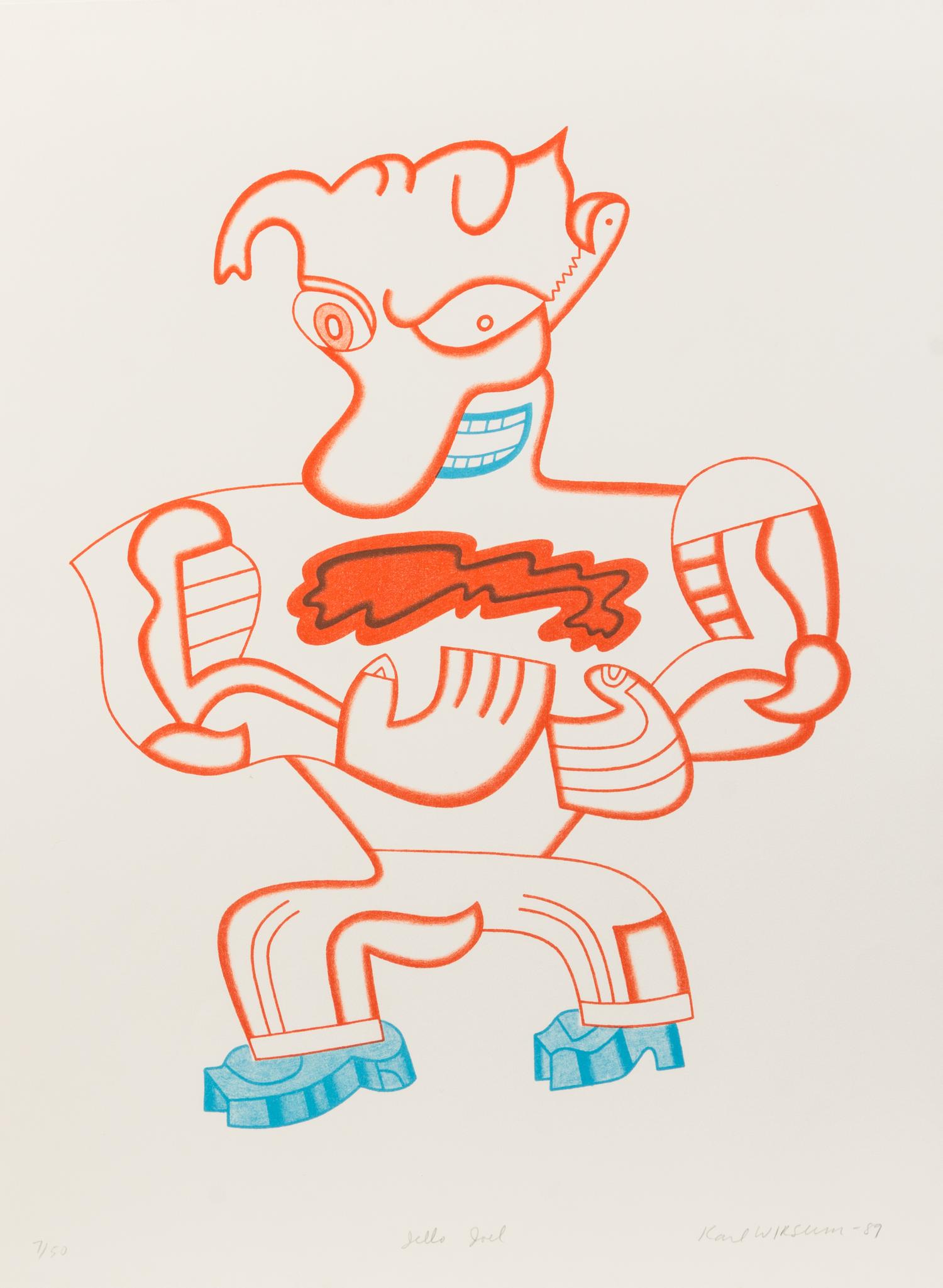 Karl Wirsum, (American, b. 1939), Jello Joel, 1989