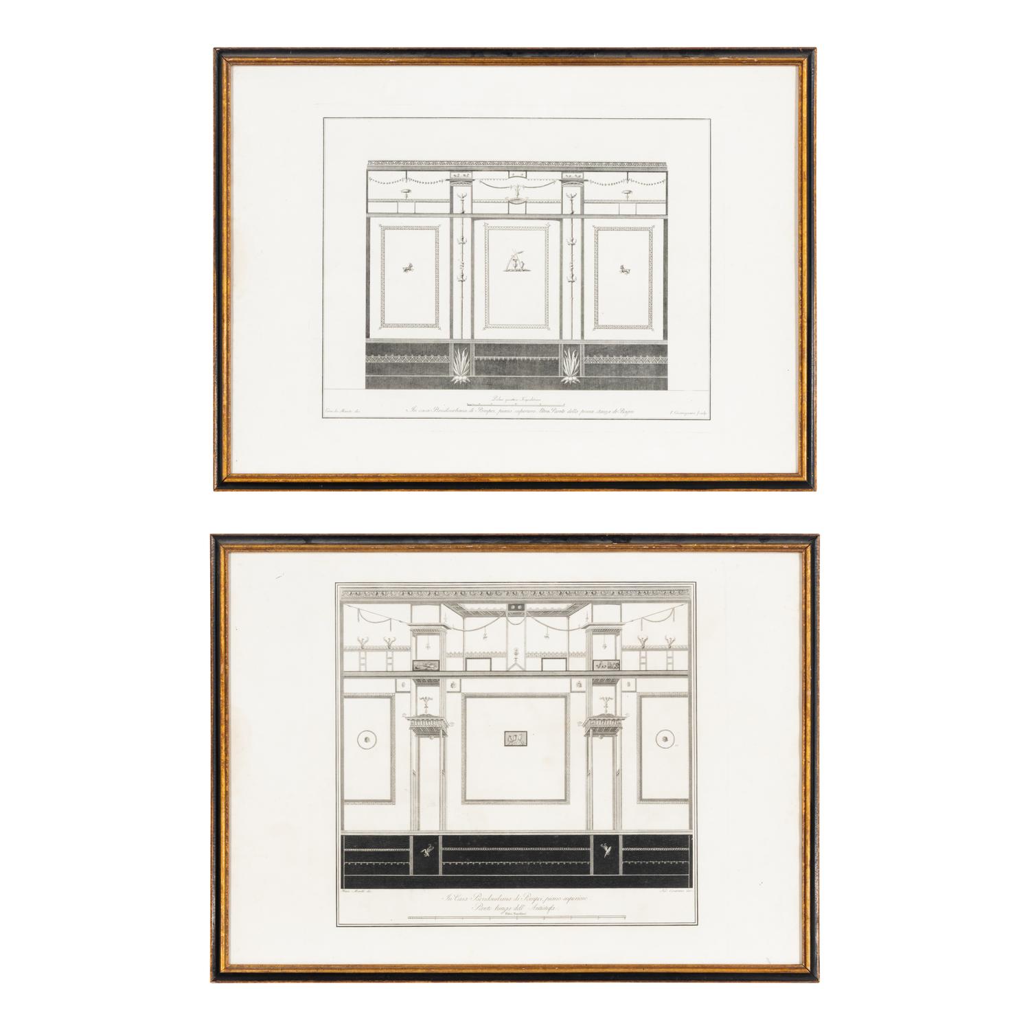 A Pair of Framed Prints of Interior Elevations