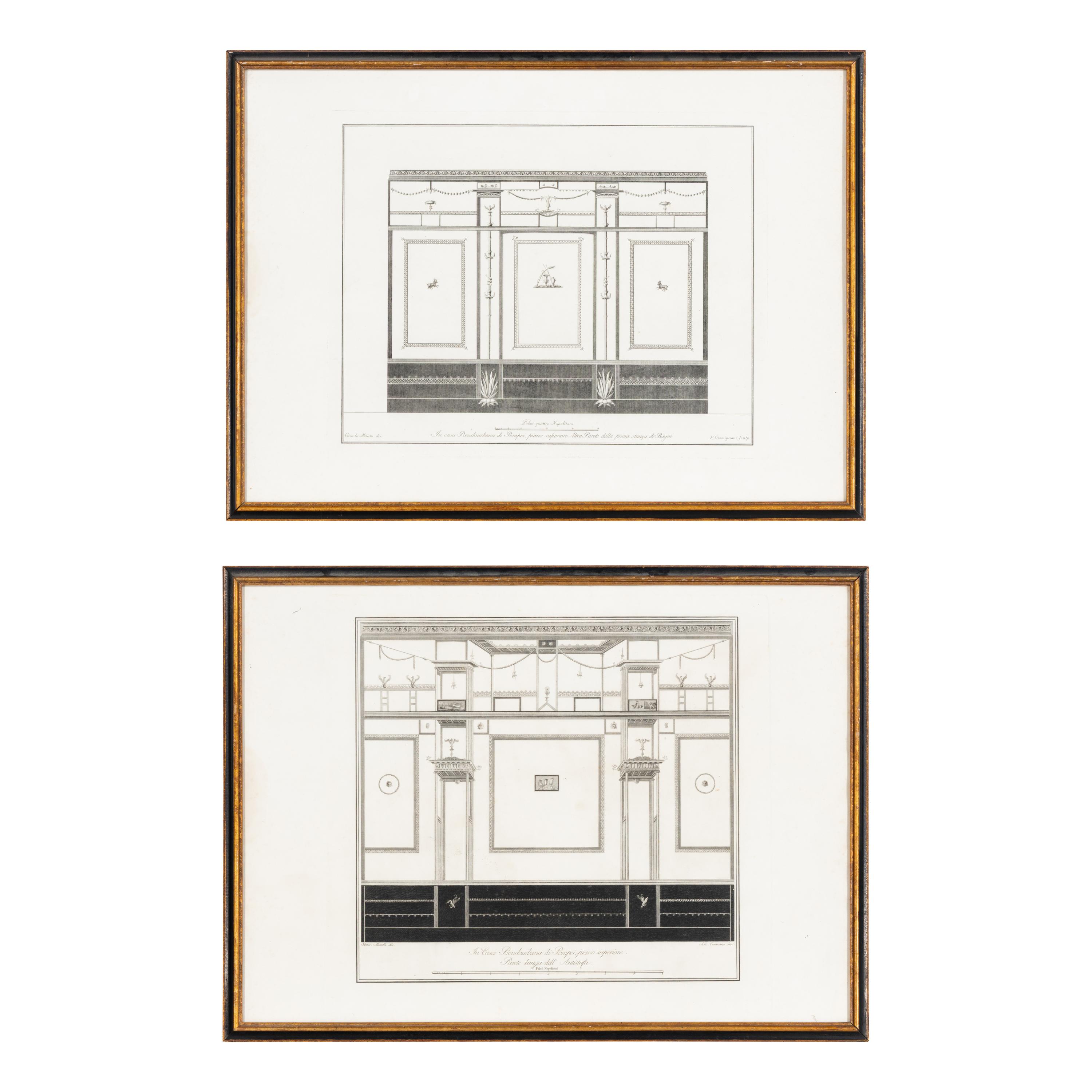 A Pair of Framed Prints of Interior Elevations