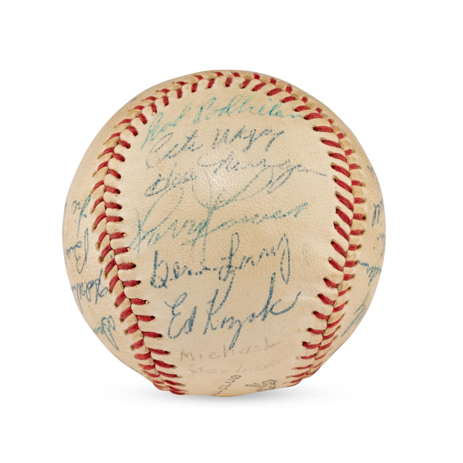 A 1957 San Diego Padres Team Signed Autograph Baseball