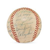 A 1957 San Diego Padres Team Signed Autograph Baseball