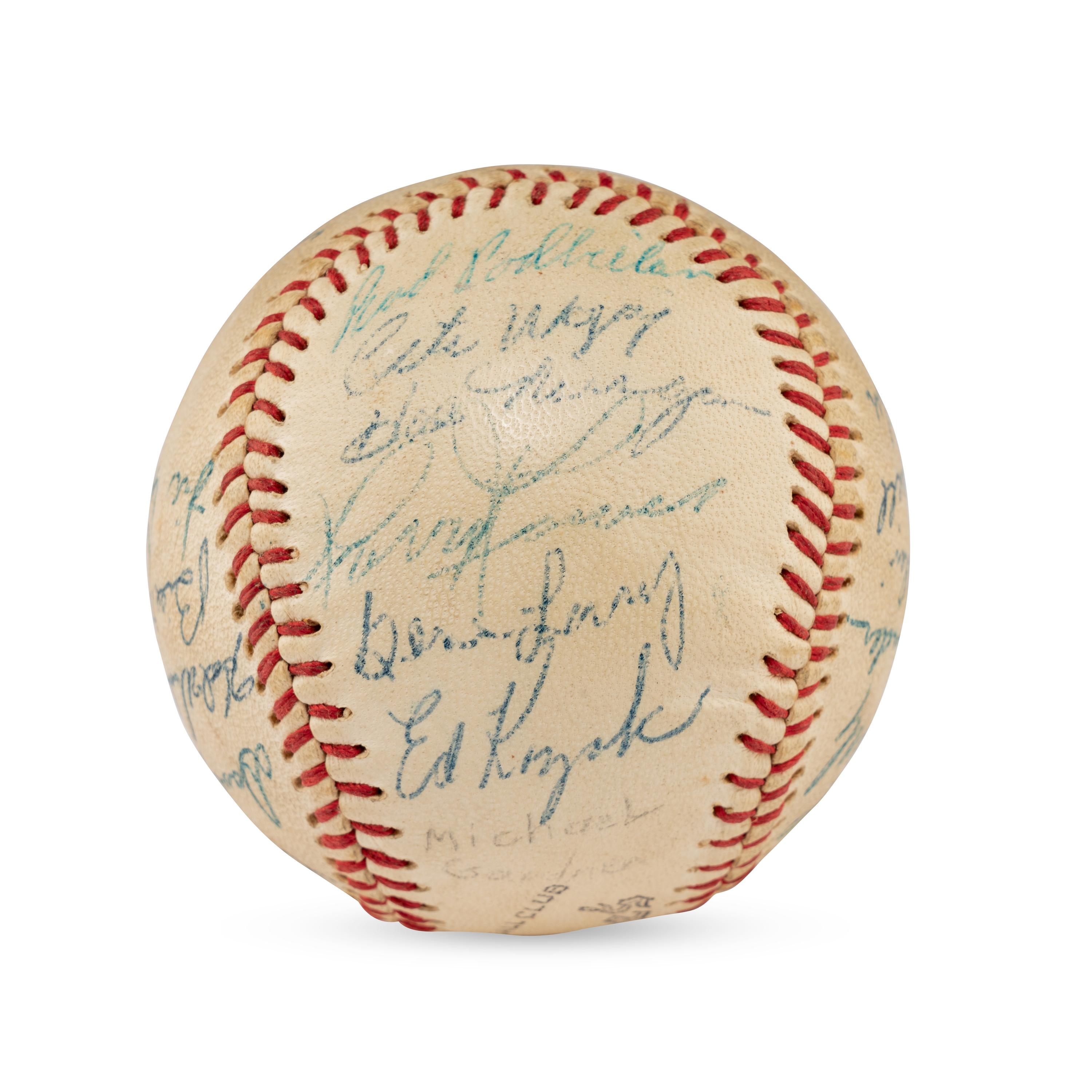A 1957 San Diego Padres Team Signed Autograph Baseball