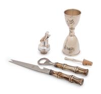 A Group of Four Tiffany & Co. Silver Bamboo Pattern Bar Articles