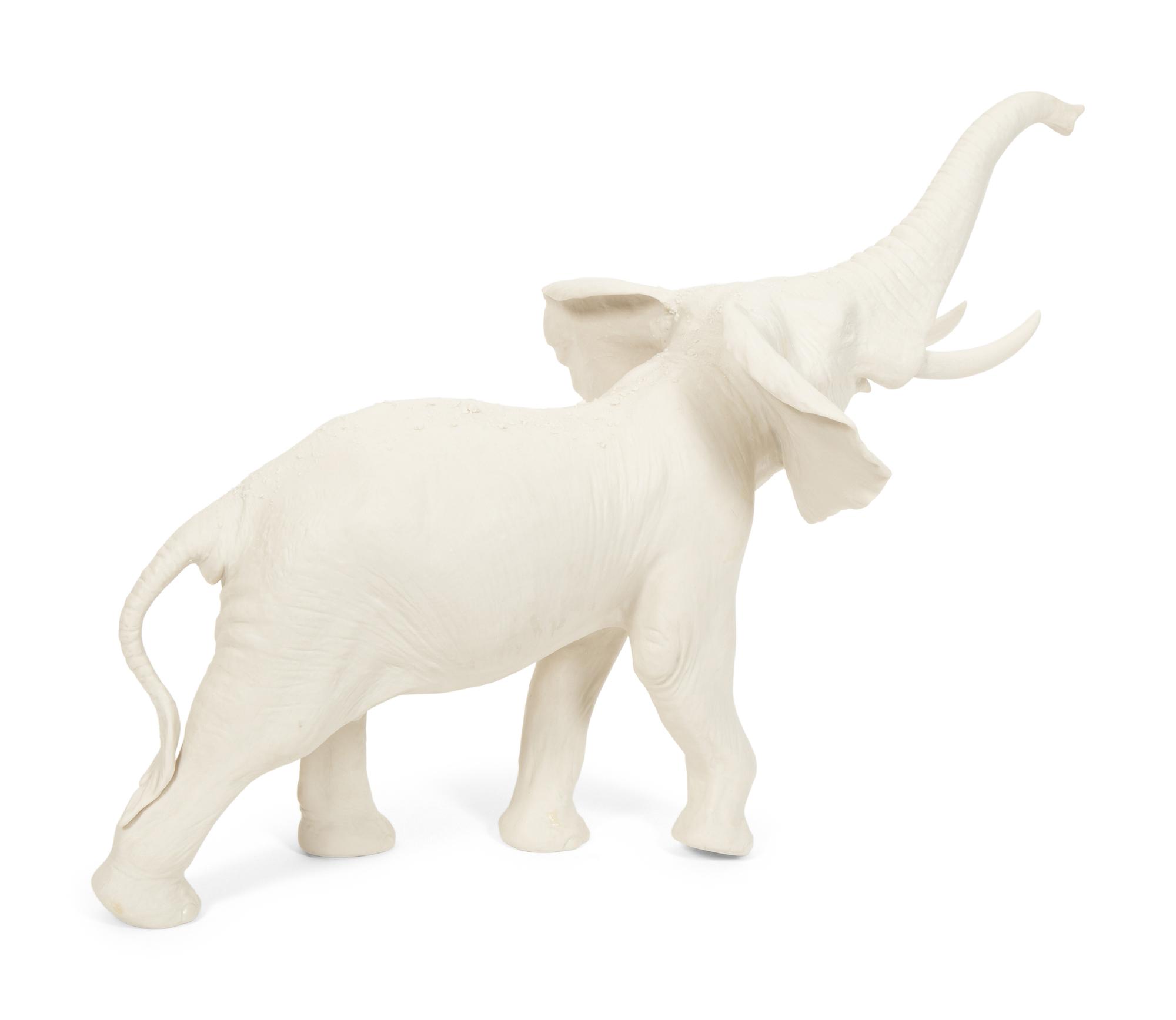 A Cybis Bisque Porcelain Elephant