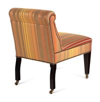 A Pair of George Smith Custom Upholstered Slipper Chairs