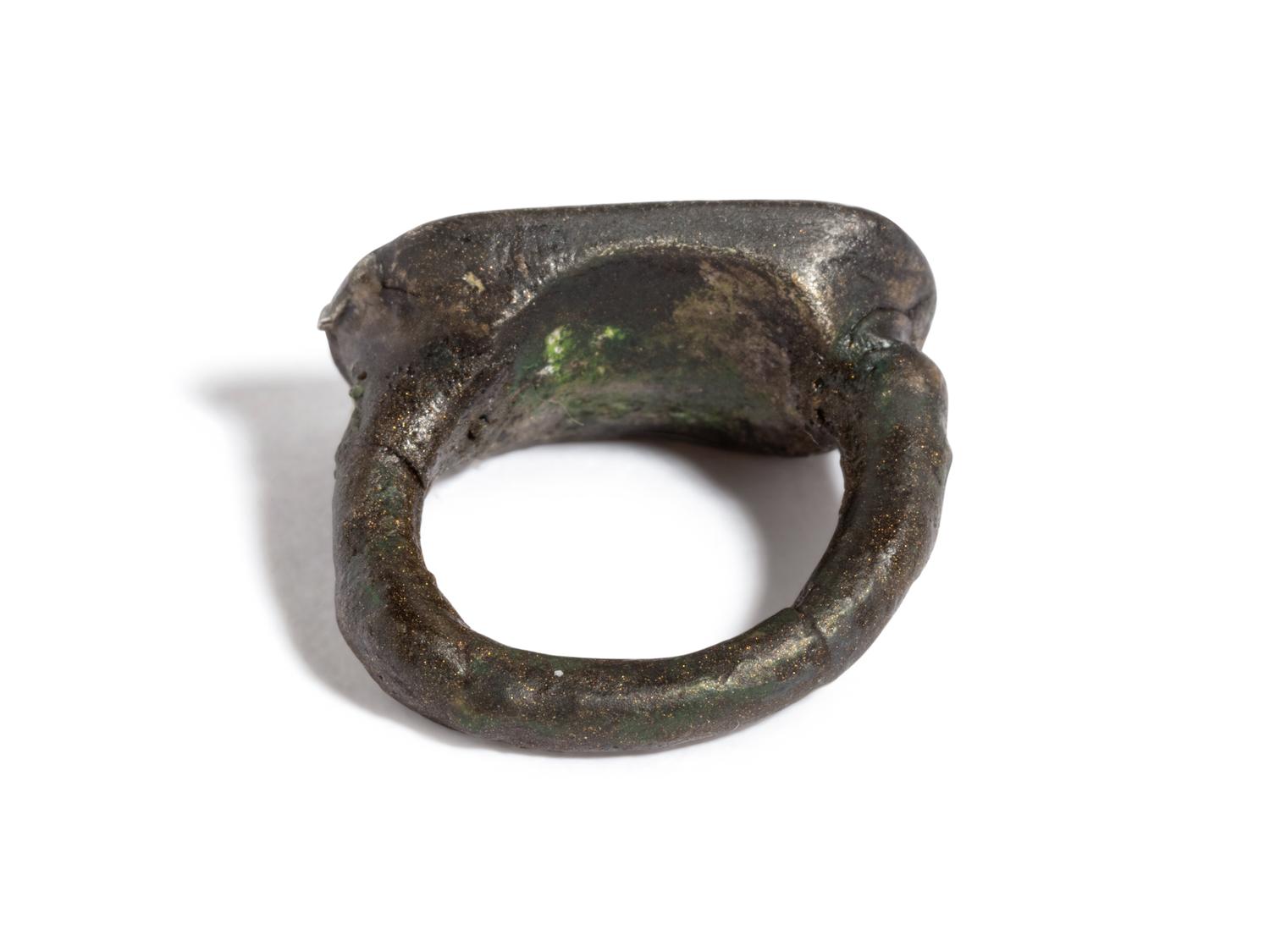 An Egyptian Bronze Stirrup Ring