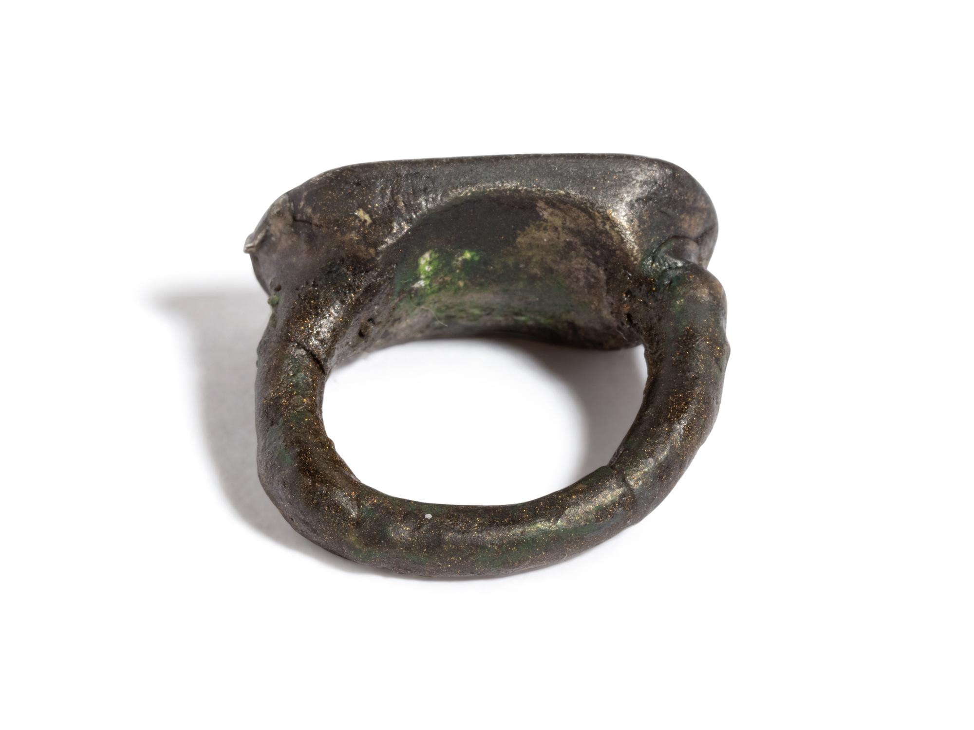 An Egyptian Bronze Stirrup Ring