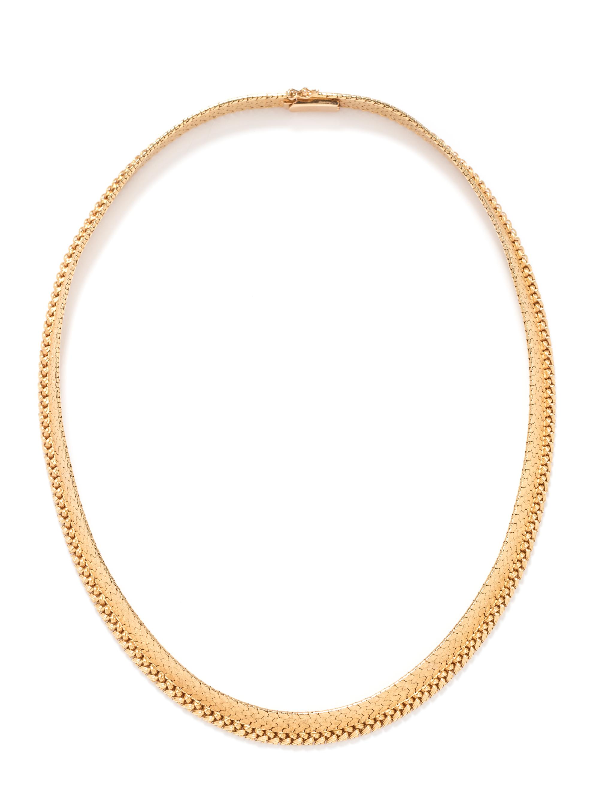 An 18 Karat Yellow Gold Collar Necklace, French,
