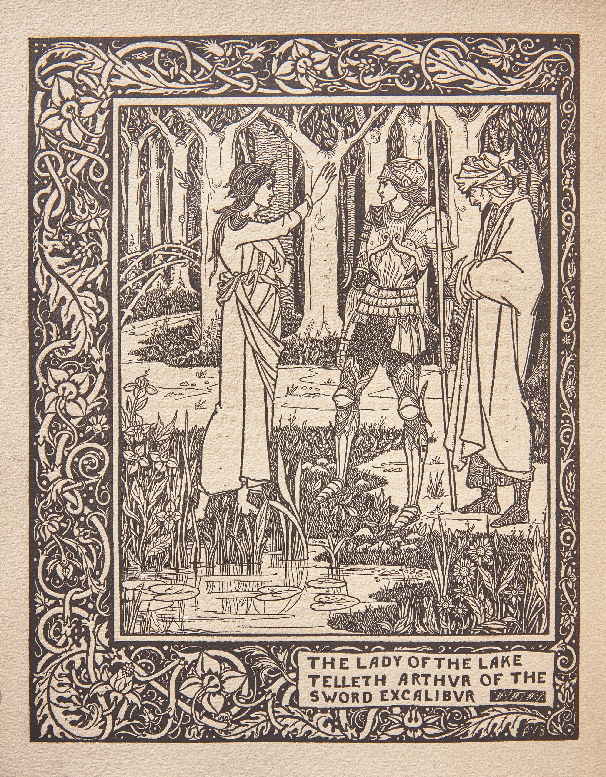 [Children's & Illustrated] [Beardsley, Aubrey] Malory, Thomas. The Birth Life and Acts of King Arthur of his Noble Knights of the Round Table their Marvellous Enquests and Adventures the Achieving of the San Greal and in the End Le Morte DArthur with the Dolourous Death and Departing Out of This World of Them All