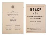 [CIVIL RIGHTS]. A group of items related to the NAACP incl. membership card and certificate.