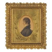Attributed to Thomas Birch (English born American 1779-1851) — Silhouette Portrait of John Clemm (1780-1814)