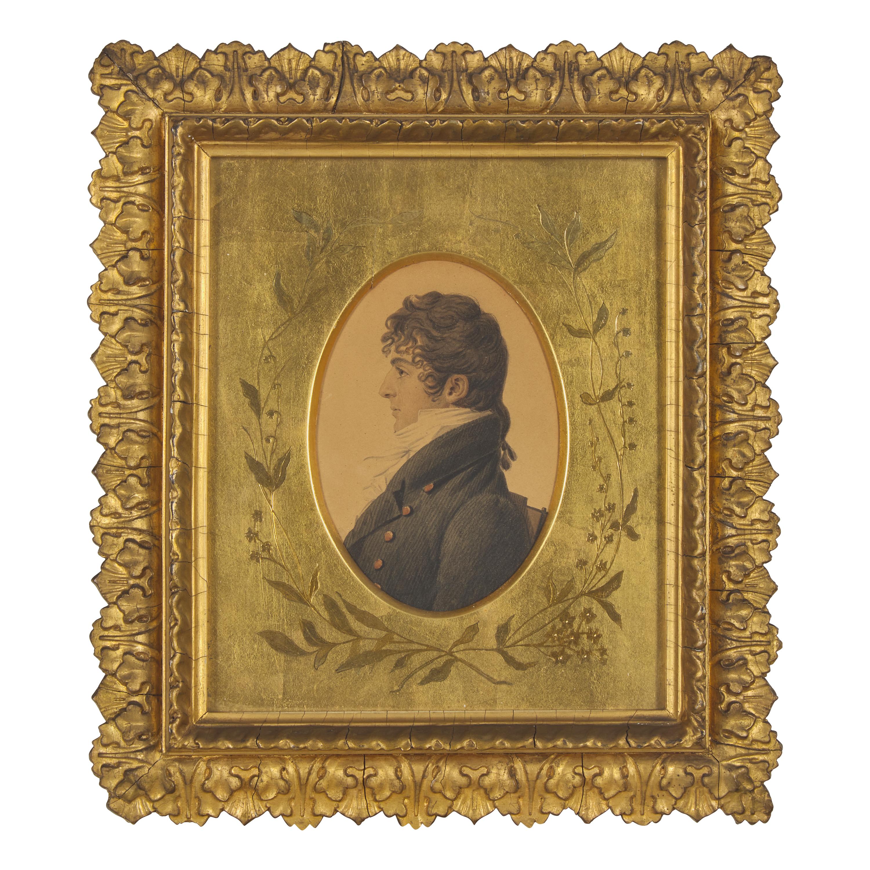 Attributed to Thomas Birch (English born American 1779-1851) — Silhouette Portrait of John Clemm (1780-1814)