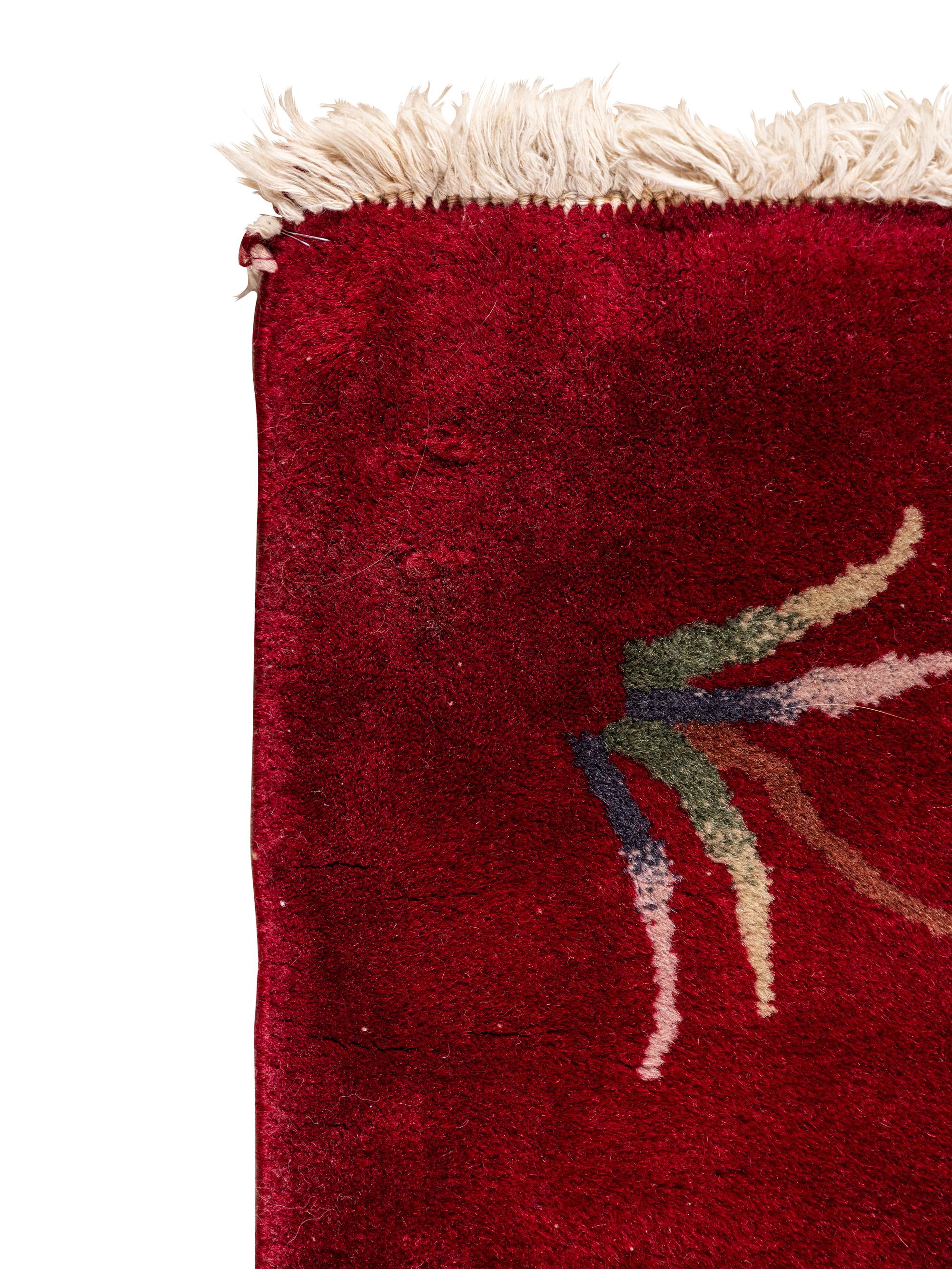 Two Chinese Art Deco Wool Rugs
