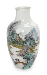 A Large Famille Rose Porcelain Vase Height 13 inches. — EARLY 20TH CENTURY