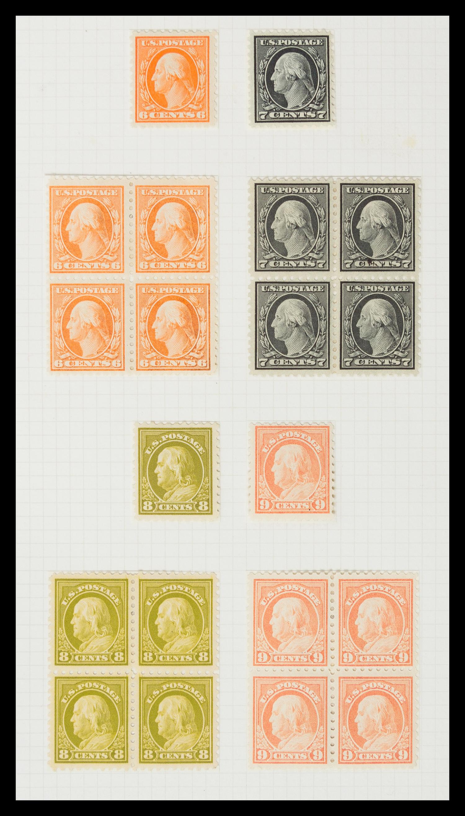 A Collection of United States Regular Issue Stamps — 1912-1917