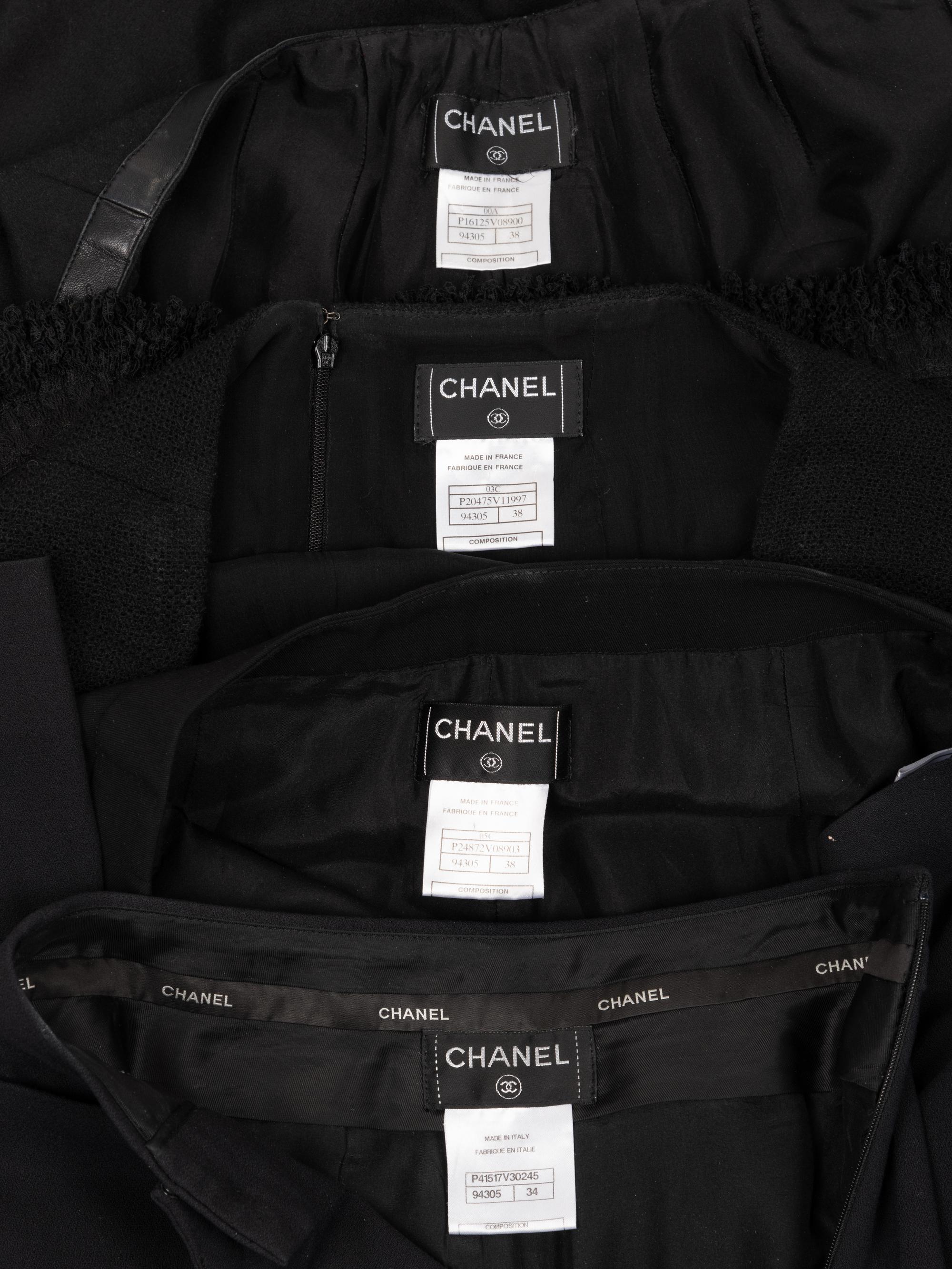 Four Chanel Bottom Separates: Three Pants and One Chanel Skirt, 2000-2010s