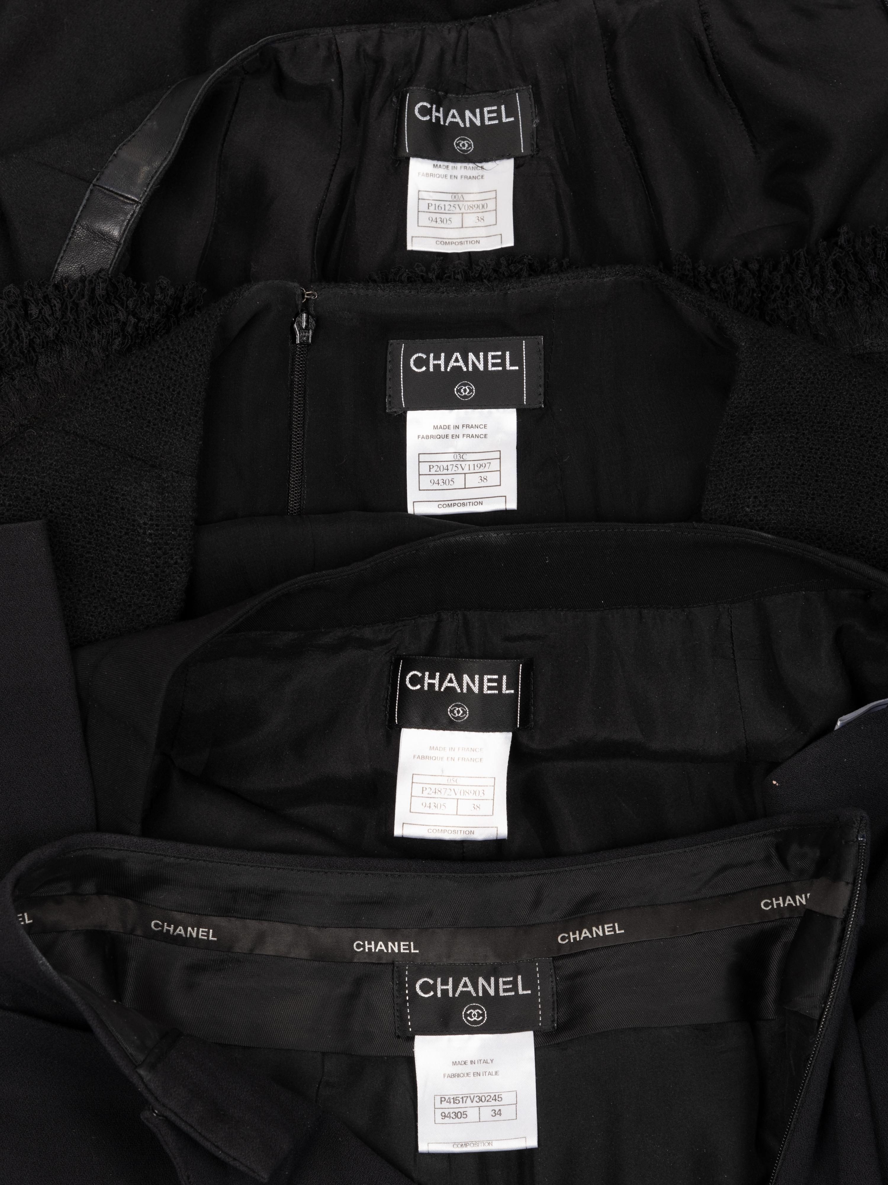 Four Chanel Bottom Separates: Three Pants and One Chanel Skirt, 2000-2010s