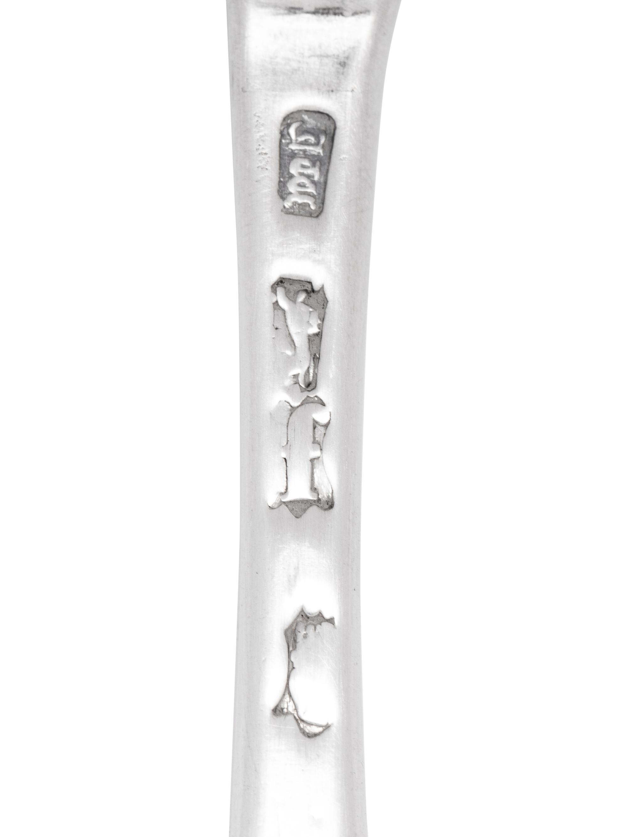 A Group of Eighteen Irish Silver Soup Spoons