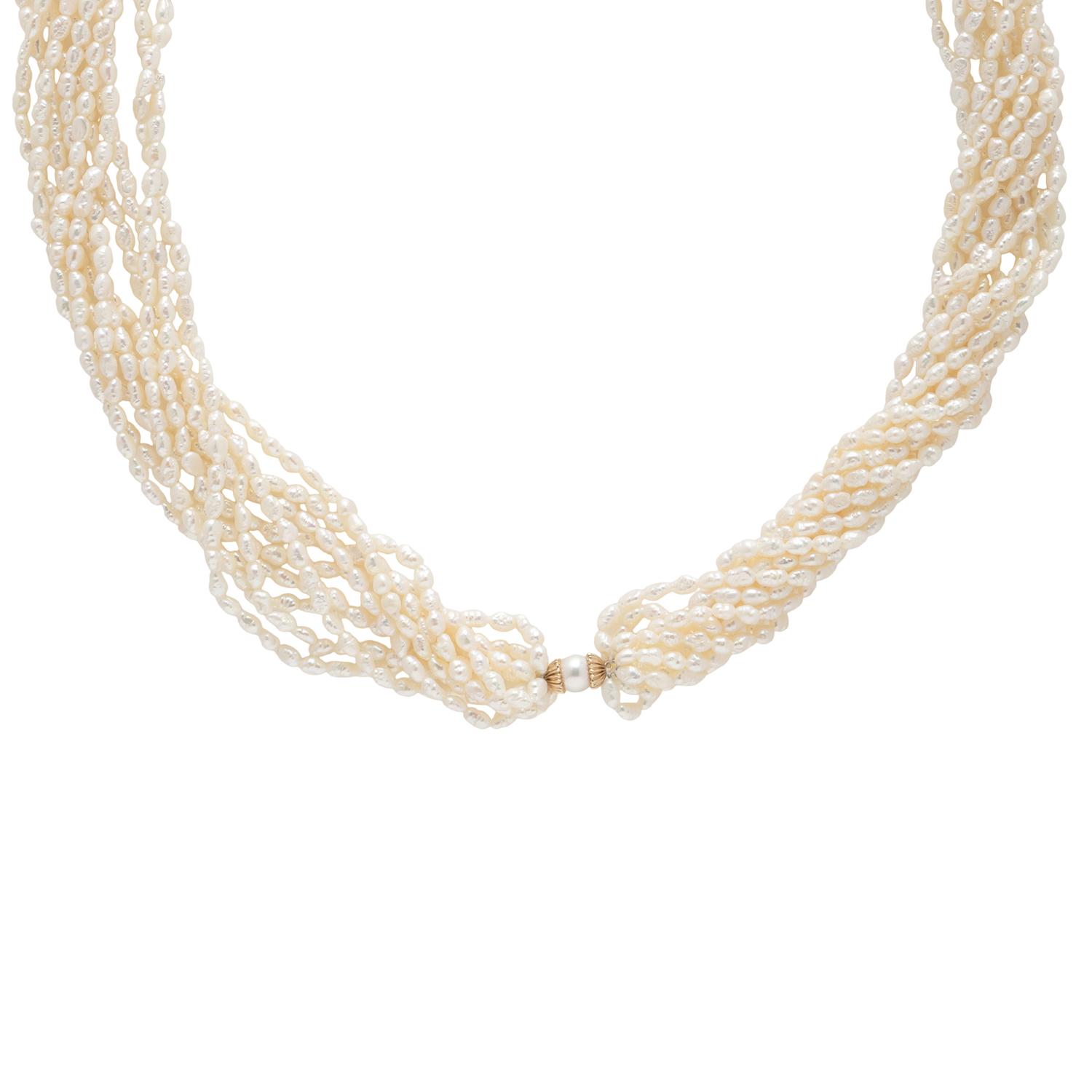 COLLECTION OF KESHI PEARL AND CULTURED PEARL NECKLACES