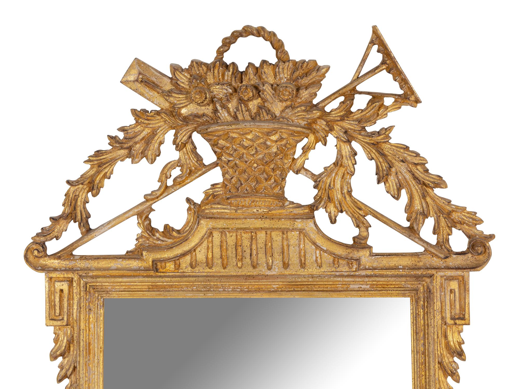 A Louis XVI Style Giltwood Mirror