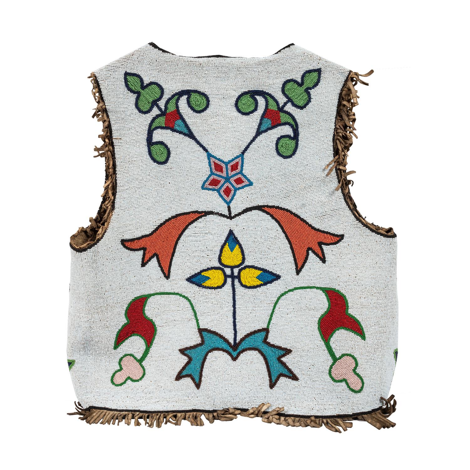 Otoe Beaded Hide Vest