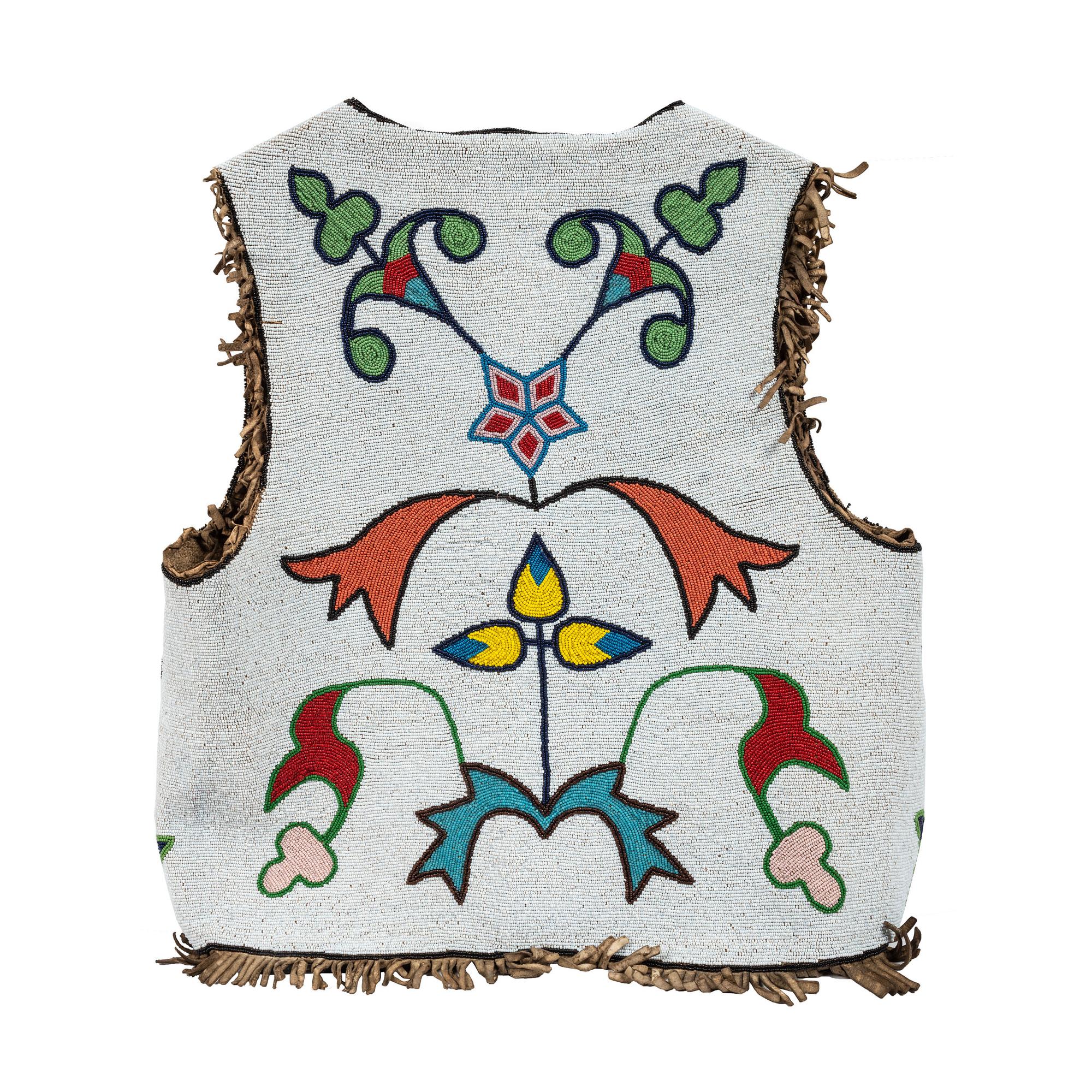 Otoe Beaded Hide Vest
