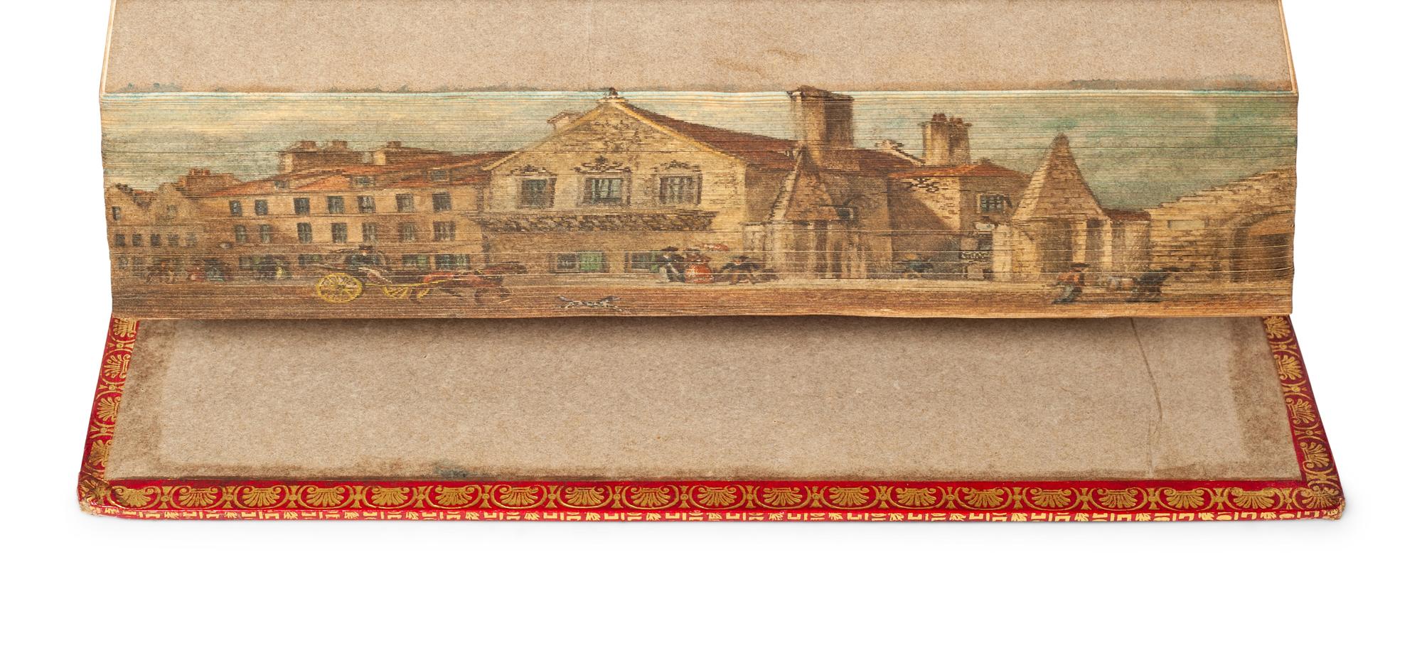 [FORE-EDGE PAINTING]. SCOTT, Walter, Sir (1771-1832). Peveril of the Peak . Edinburgh: Archibald, Constable and Co., 1822.