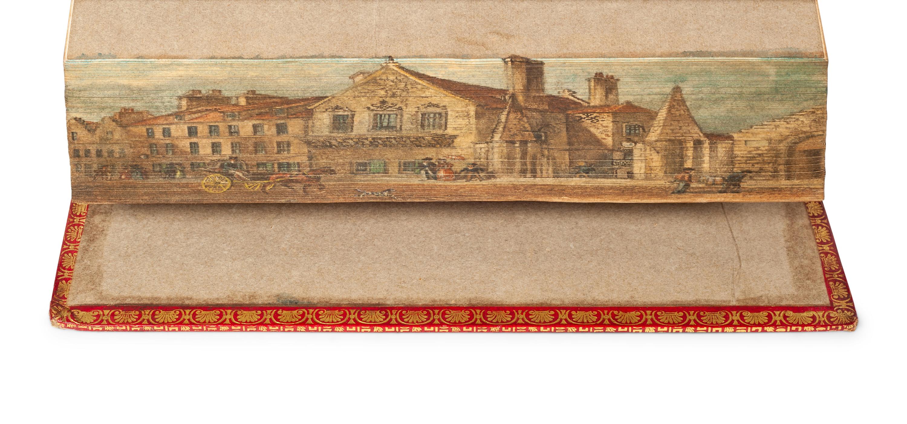 [FORE-EDGE PAINTING]. SCOTT, Walter, Sir (1771-1832). Peveril of the Peak . Edinburgh: Archibald, Constable and Co., 1822.