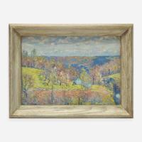 Roy Cleveland Nuse (American, 1885–1975) Towards Jersey (Spring Blossoms, Shadow Clouds); with Landscape Study Verso