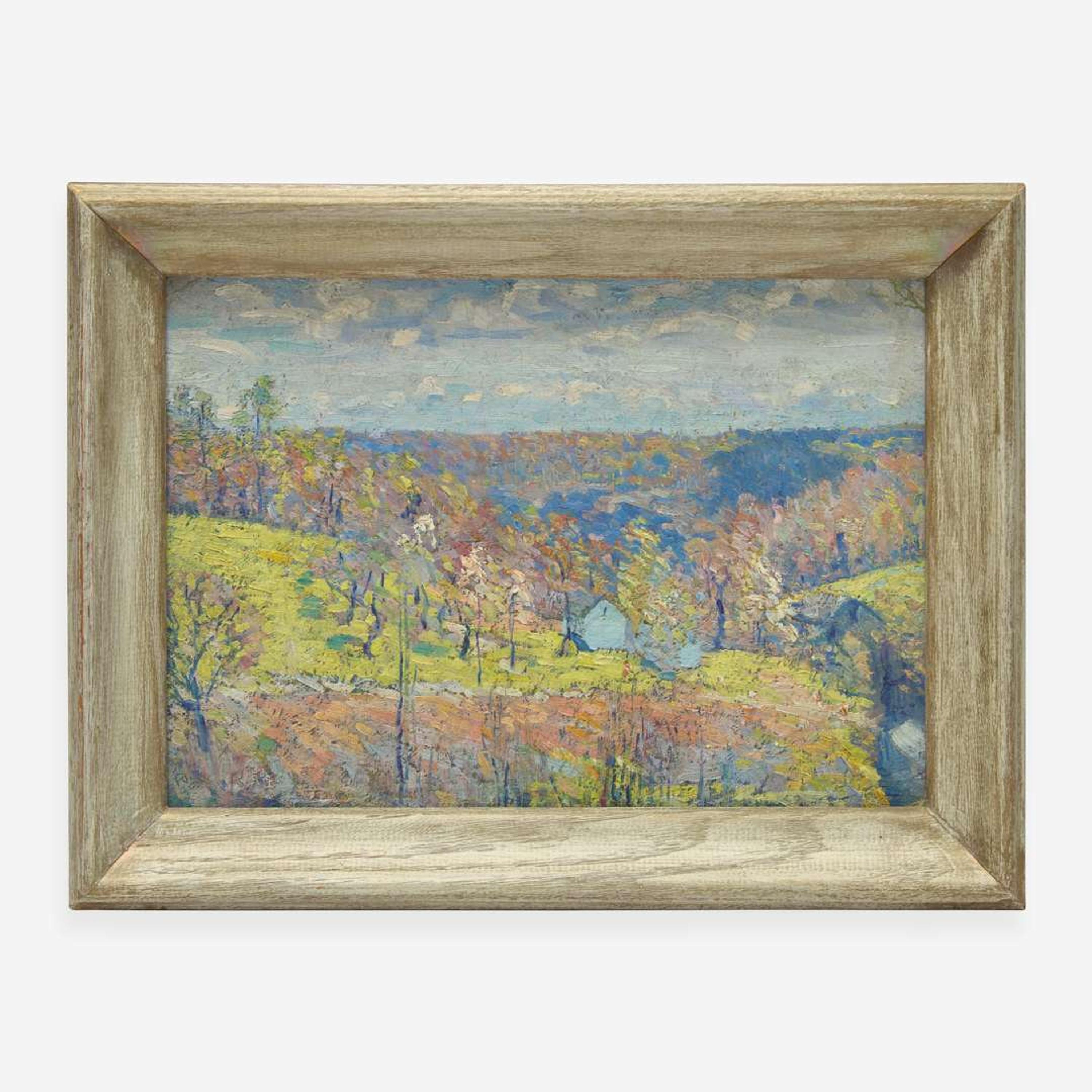 Roy Cleveland Nuse (American, 1885–1975) Towards Jersey (Spring Blossoms, Shadow Clouds); with Landscape Study Verso
