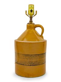 A Glazed and Transfer-Decorated Stoneware Jug