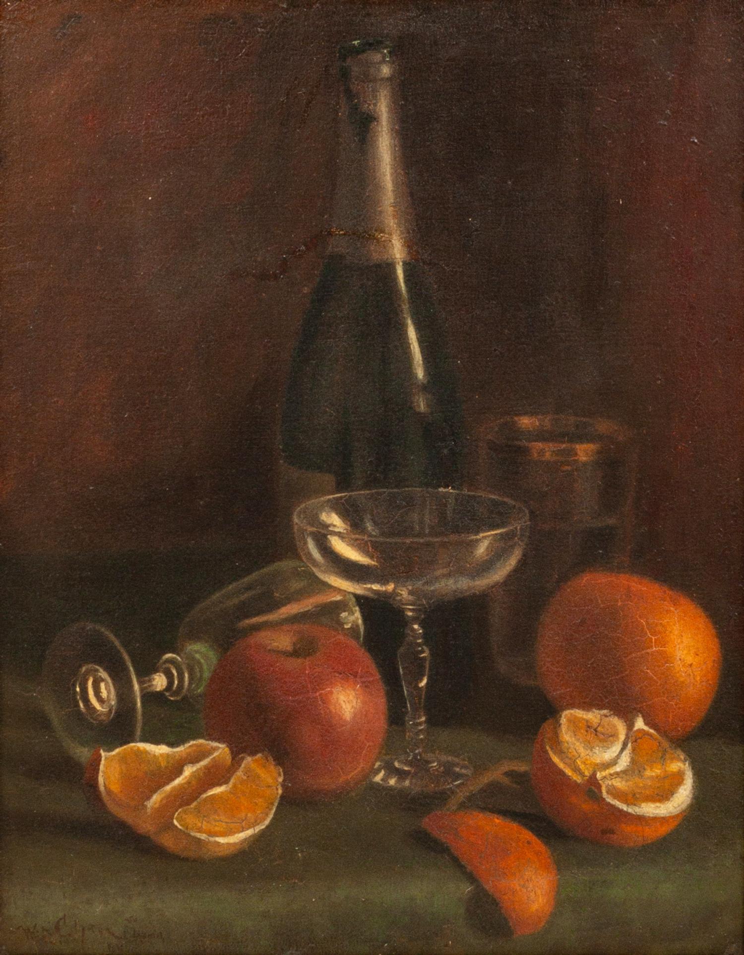 Still Life with Fruit, Glasses, and a Bottle , c. 1872-77