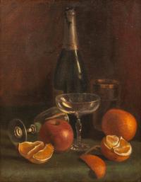 Still Life with Fruit, Glasses, and a Bottle , c. 1872-77
