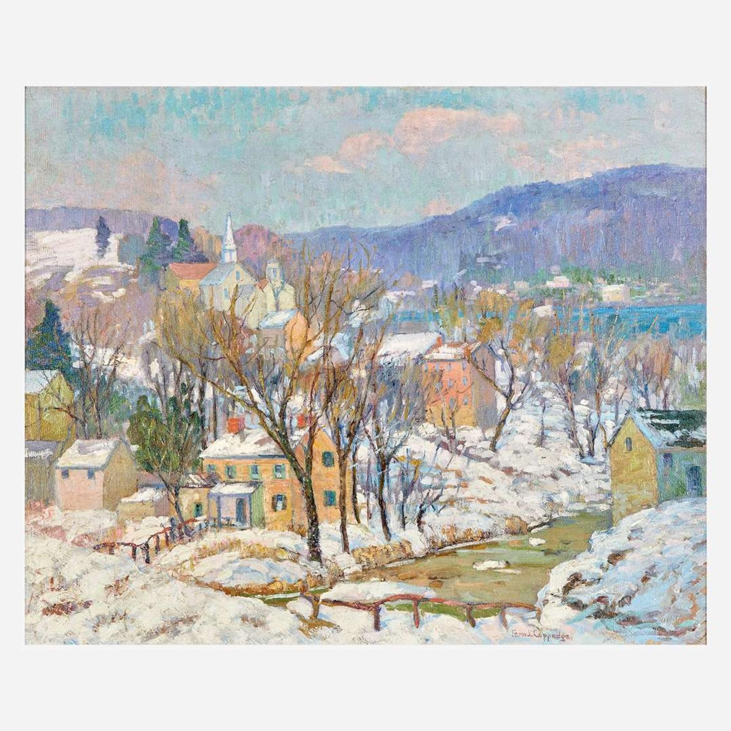 Fern Isabel Coppedge (American, 1883–1951) Snowy Country Side (Lambertville in Winter)