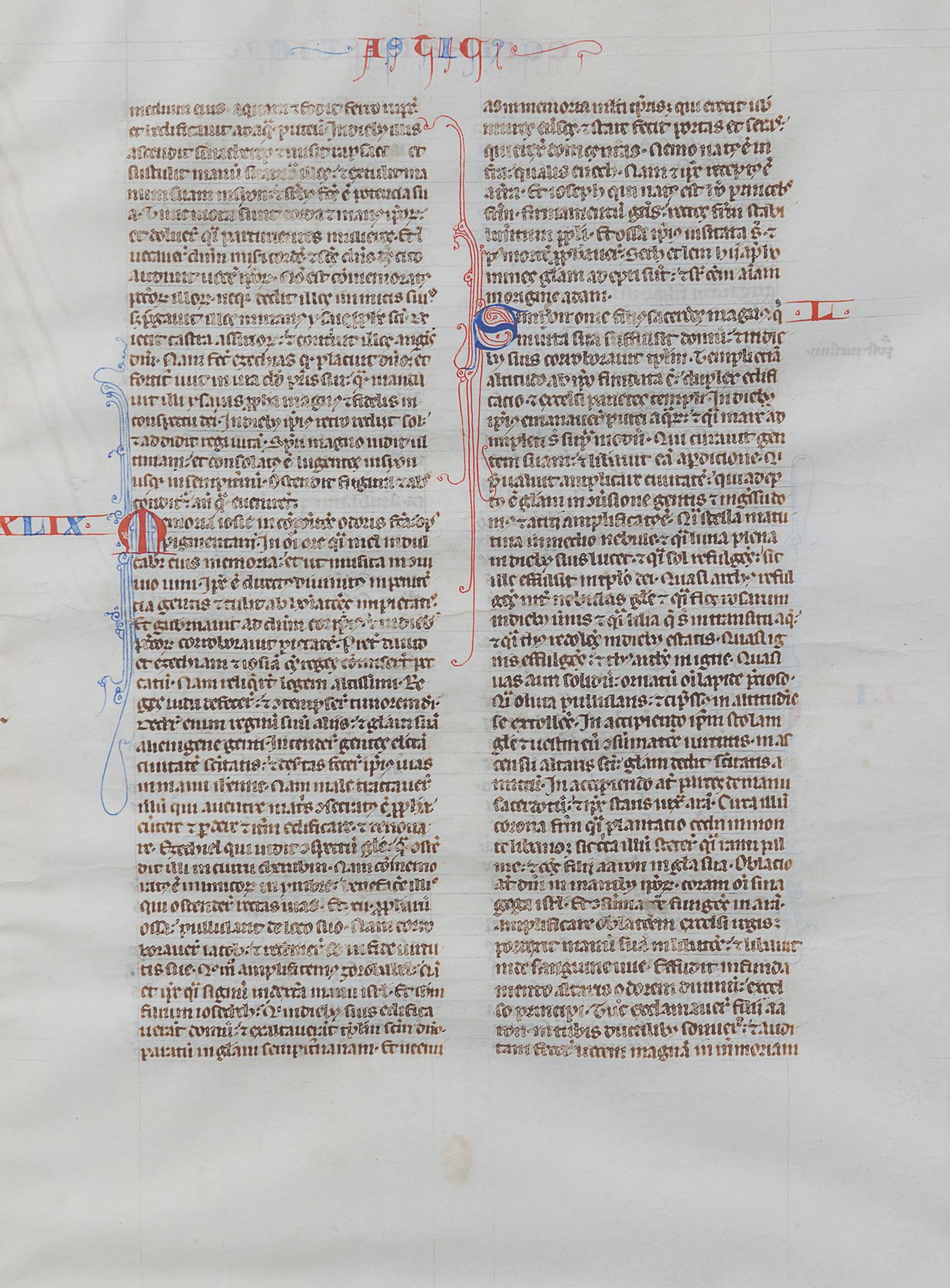 [BIBLES - MANUSCRIPT LEAVES]. BIBLE, in Latin. 3 leaves. [France (Paris?), 13th century].