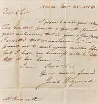 An Framed and Signed Letter From Josiah Wedgwood II