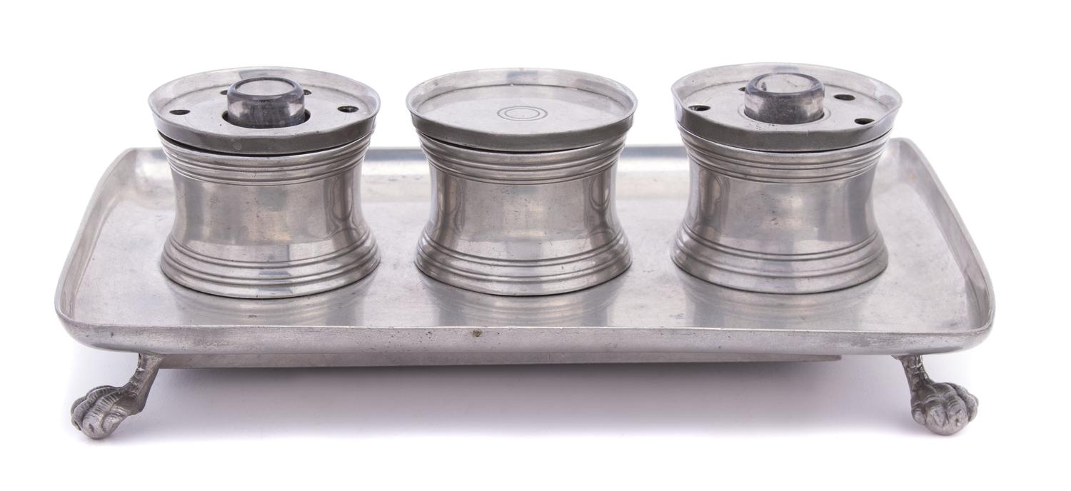 An English Pewter Standish