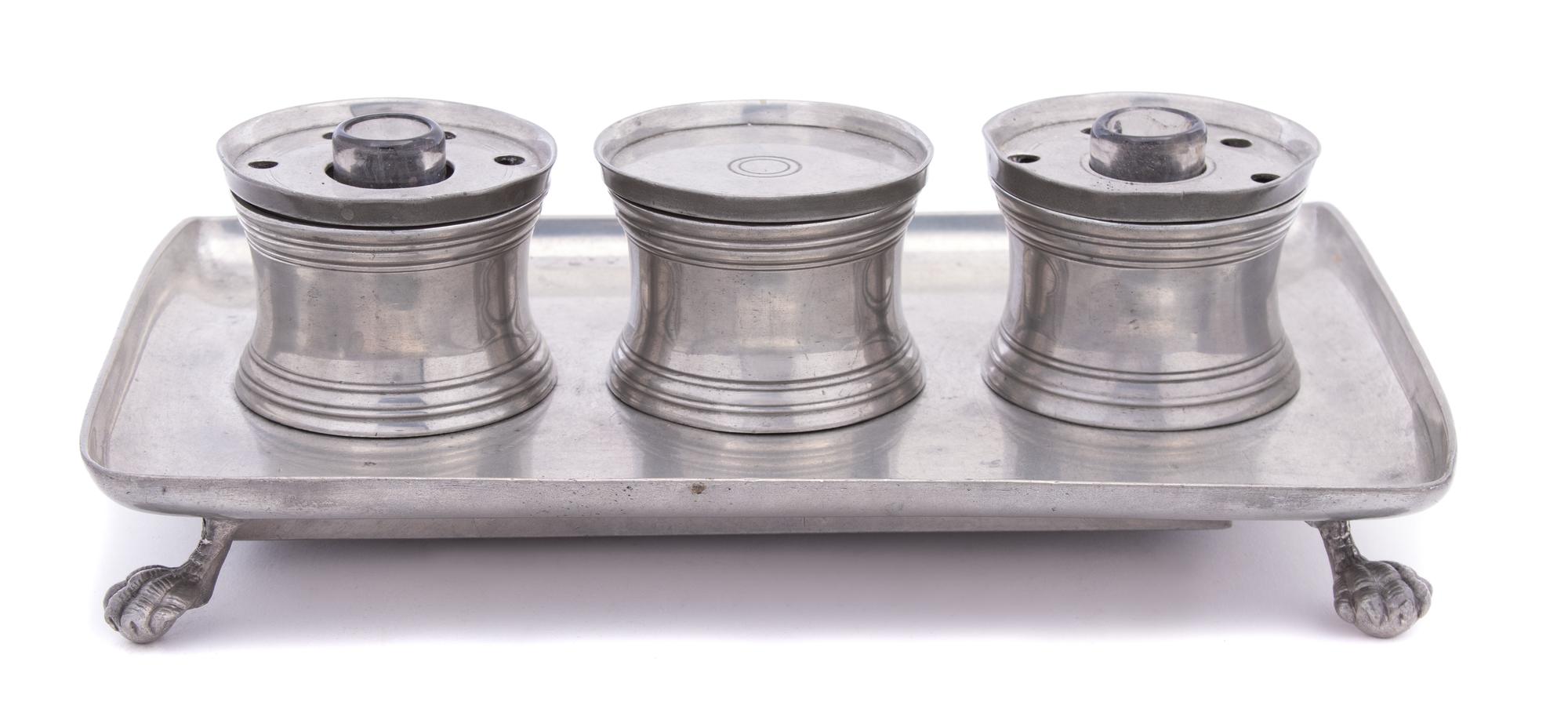 An English Pewter Standish