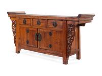 A Chinese Hardwood Three-Drawer Altar Coffer, Liansanchu