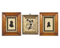 A Group of Three Silhouettes, American and English, 19th Century