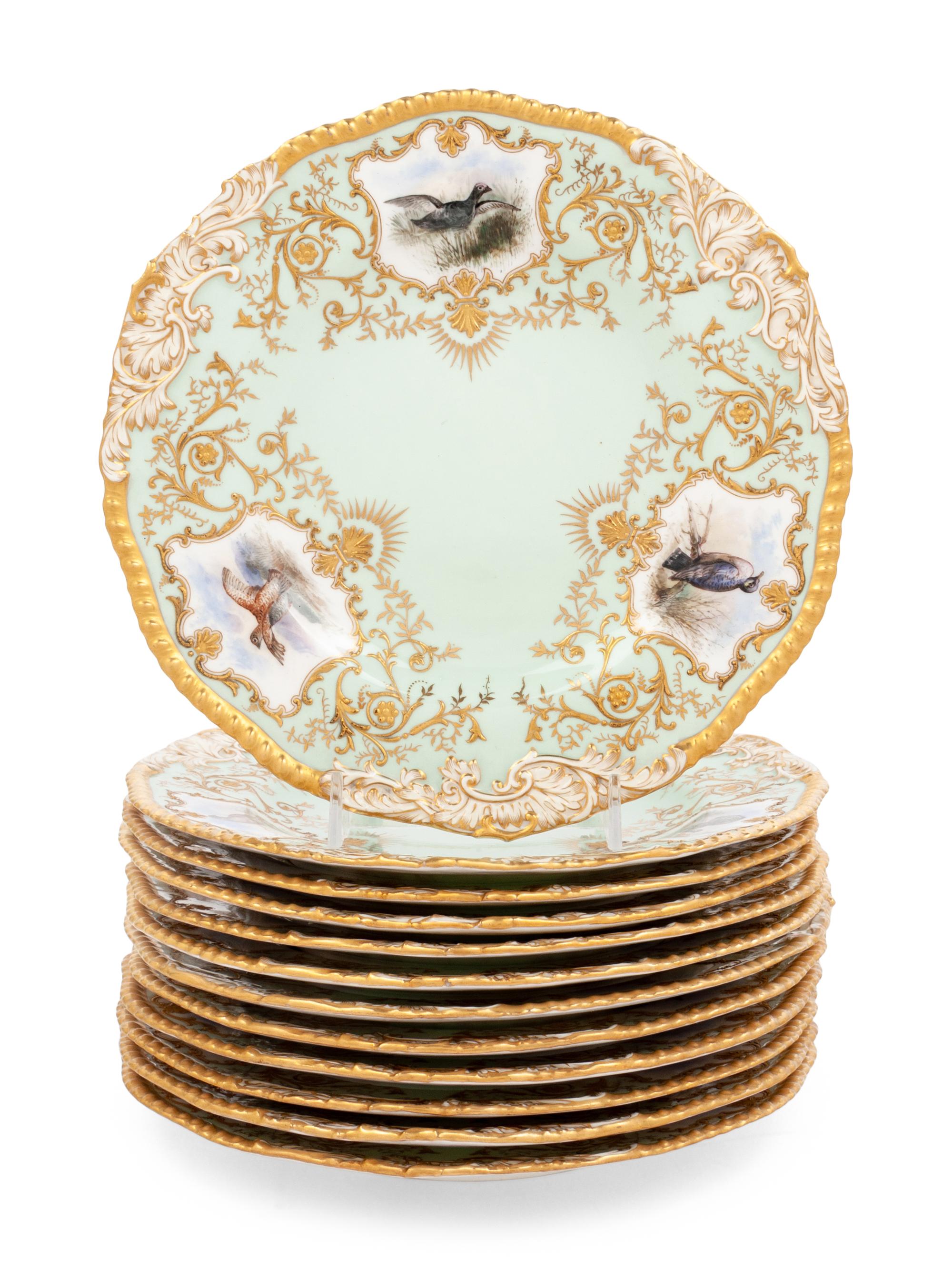A Set of Twelve Coalport Porcelain Plates