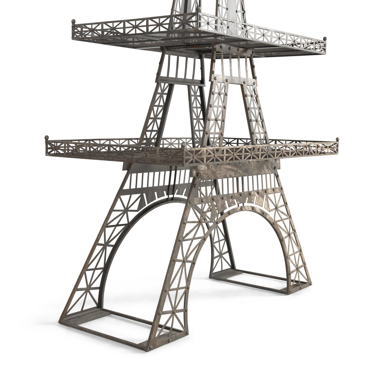 A Cast Metal Eiffel Tower Four-Tier Etagere
