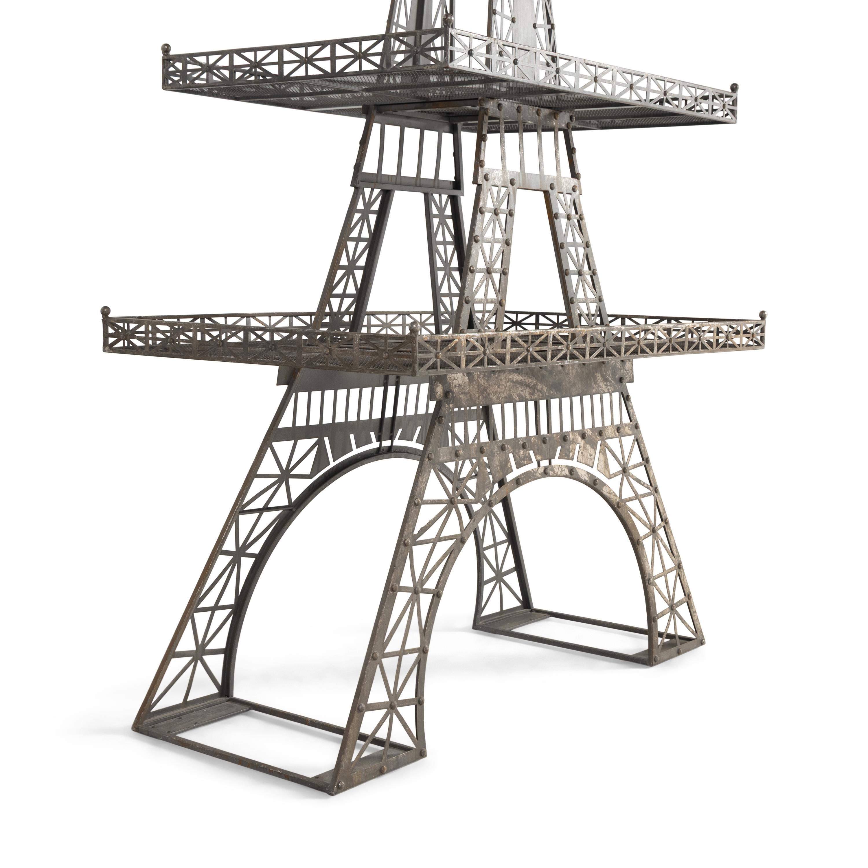 A Cast Metal Eiffel Tower Four-Tier Etagere