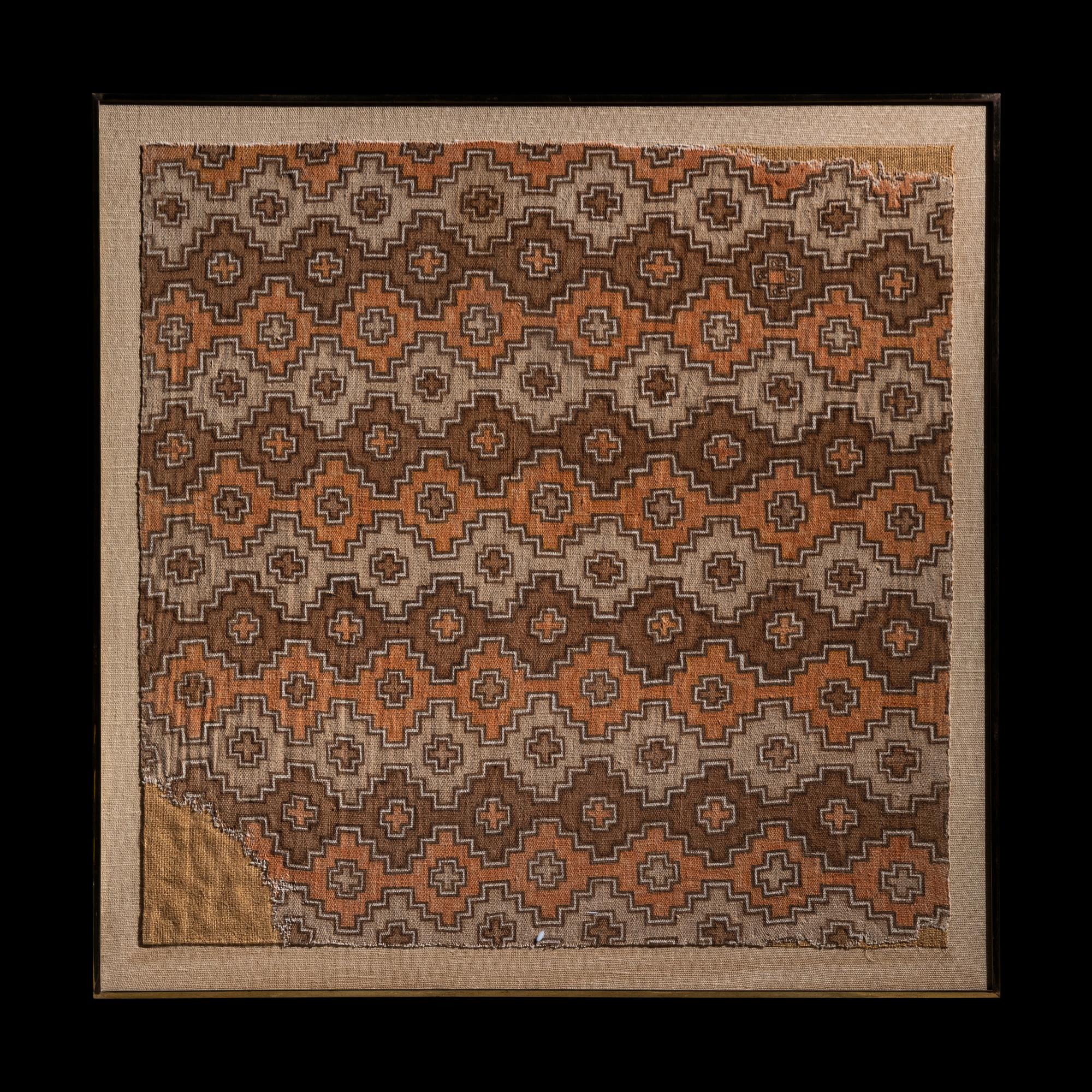 A Chancay Painted Geometric Textile