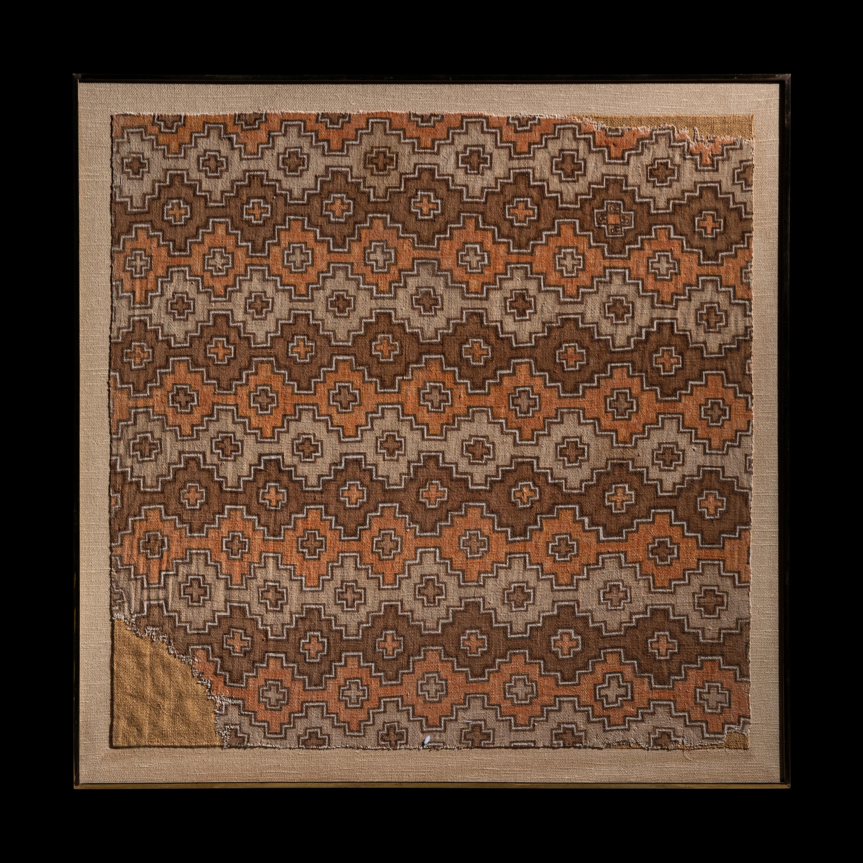 A Chancay Painted Geometric Textile