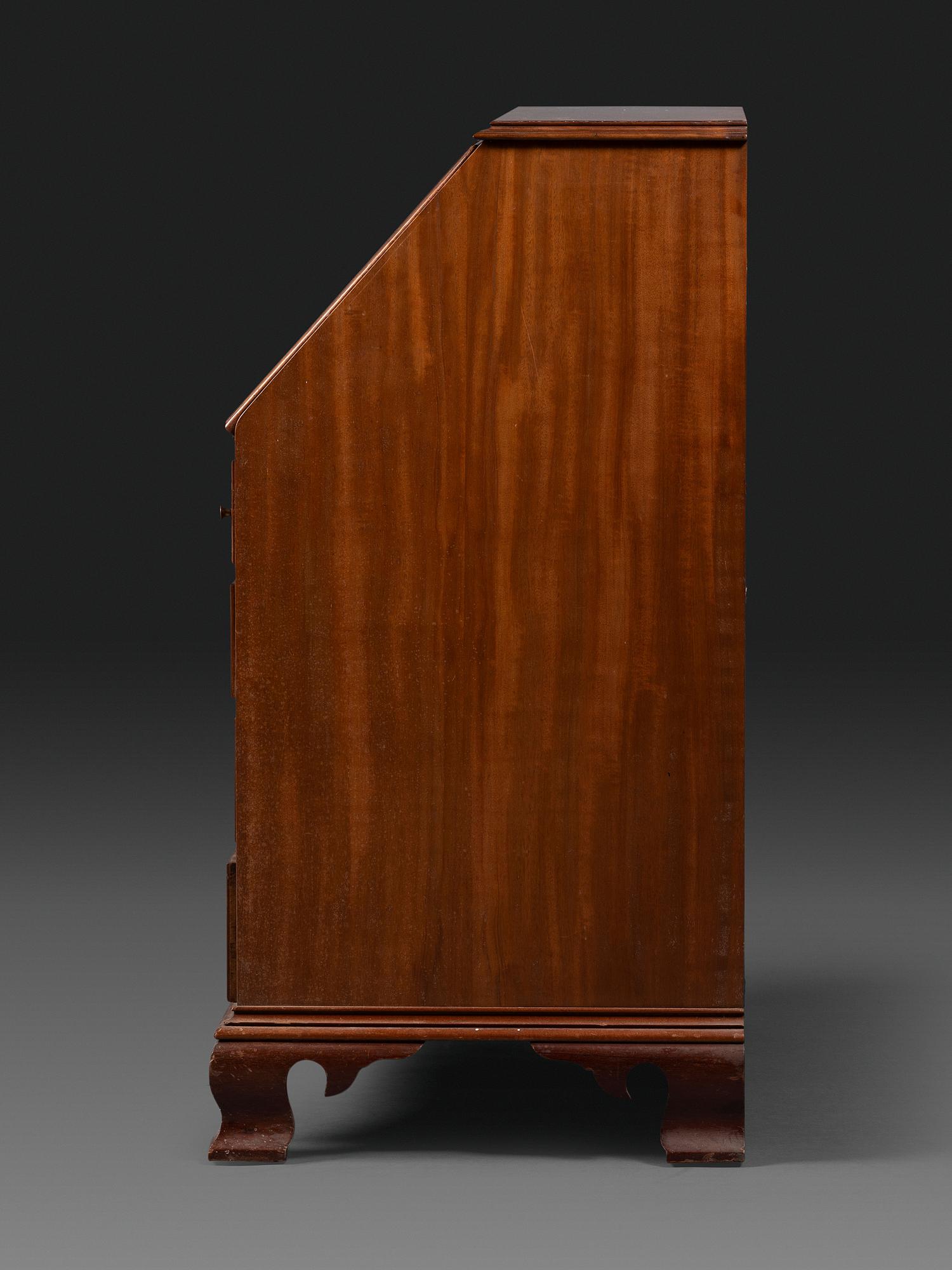 A Chippendale Style Mahogany Slant Front Desk
