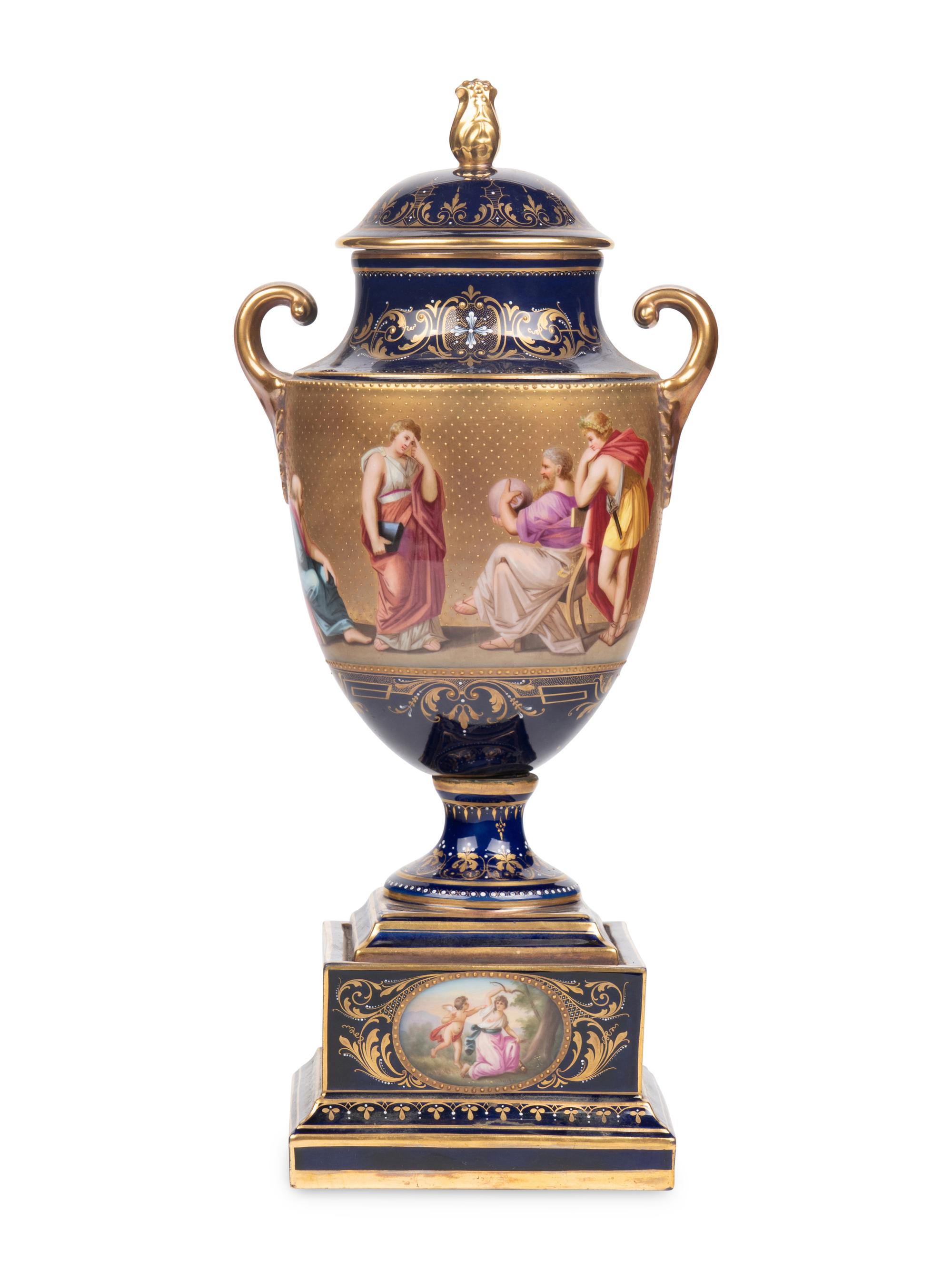 A Vienna Porcelain Urn