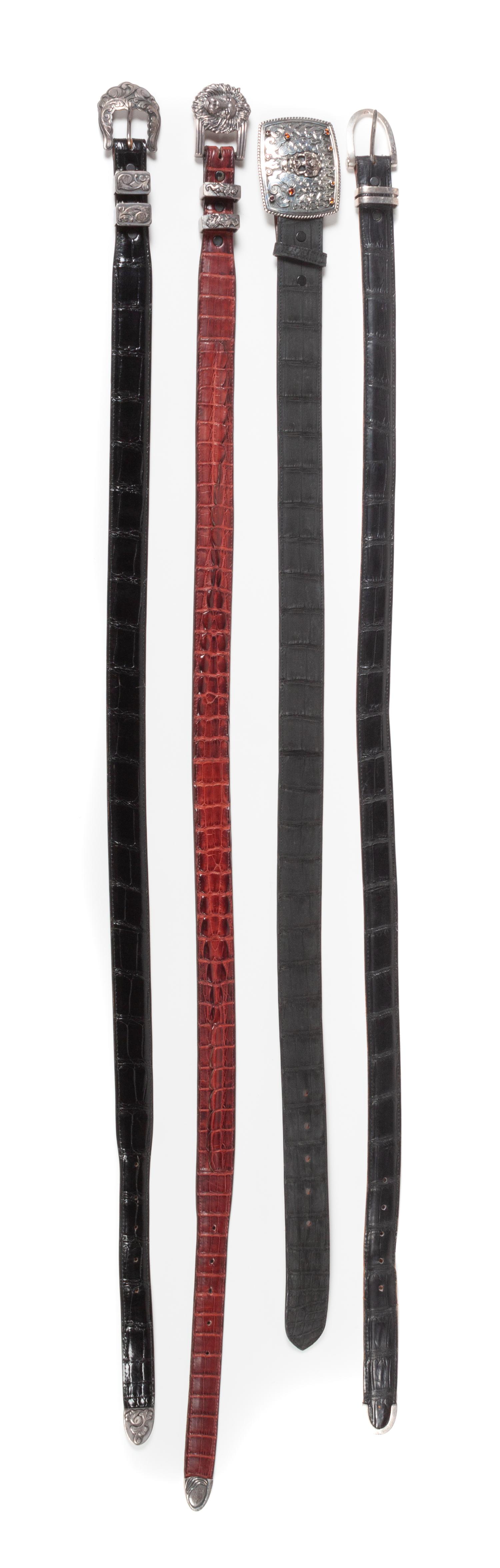 Four Western Style Belts Length of largest 44 1/2 inches