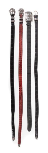 Four Western Style Belts Length of largest 44 1/2 inches